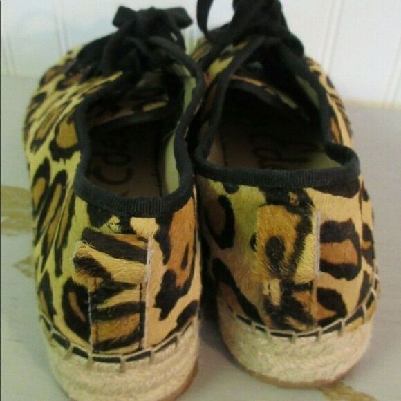 Sam Edelman animal print shoes jute accent sz 8 - Picture 5 of 6